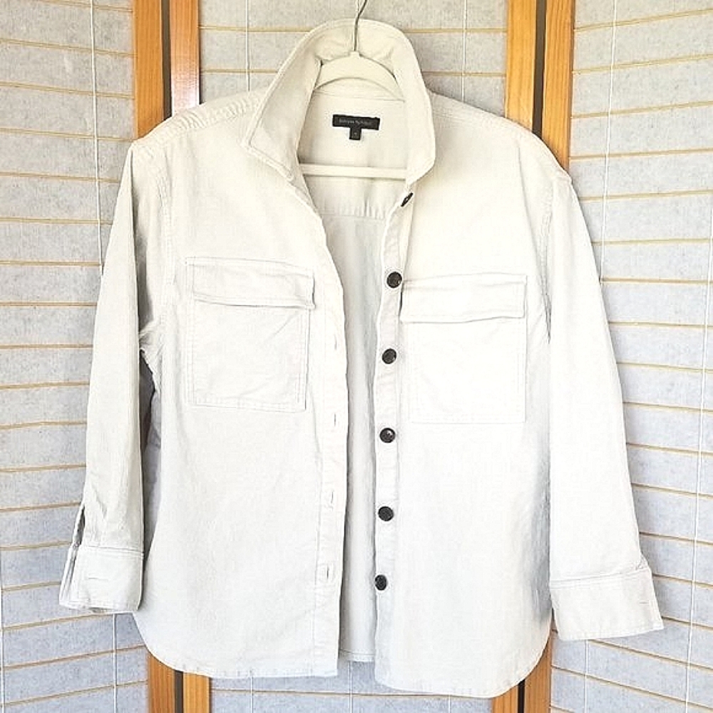 Banana Republic Light Cream Shirt Jacket